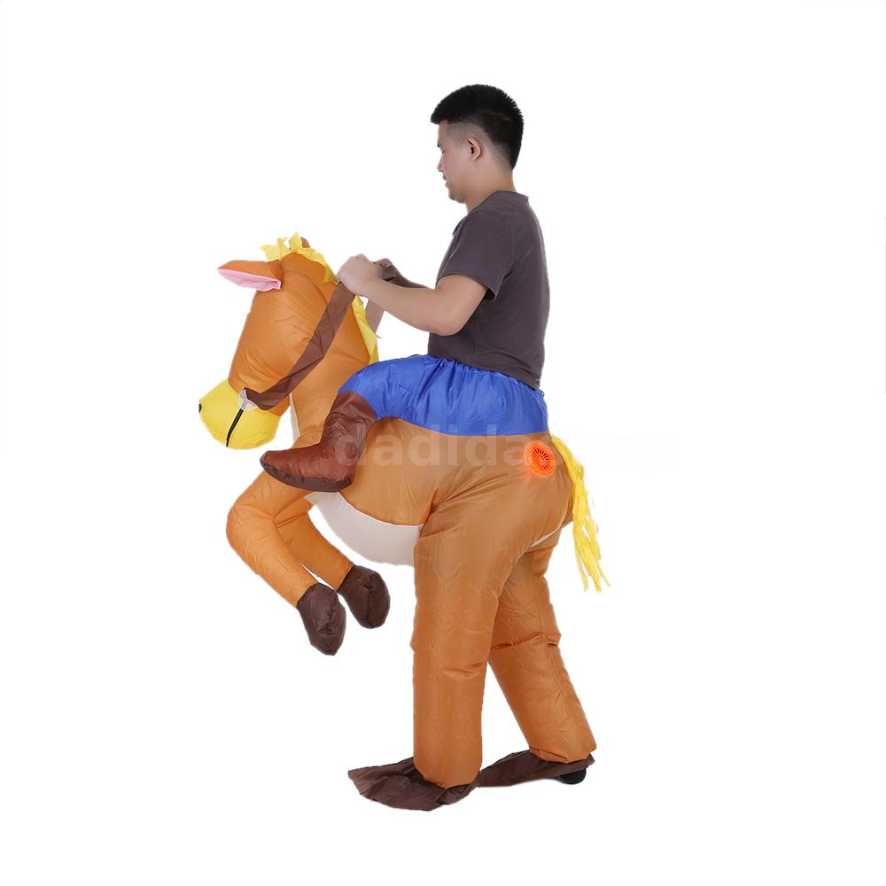 Authentic Adult Inflatable Blow Up Halloween Costume Cowboy Rider on ...